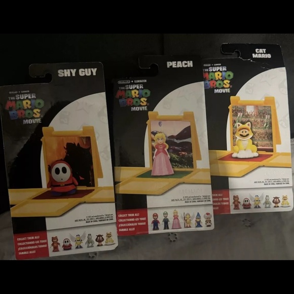 JAKKS Super Mario Bros. Movie Mini Figures with Question Block NEW - Picture 2 of 2